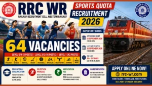 RRC WR Sports Quota Recruitment 2026 for 64 vacancies with sports, eligibility, important dates and selection details
